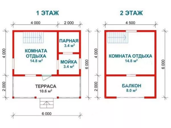 Баня из бруса Афелия 6х6 3