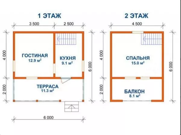 Дом сруб из бруса Арсений 6х6 установка и доставка 4