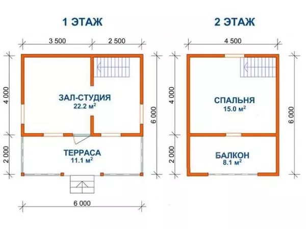 Дом сруб из бруса Савелий 6х6 установка-доставка 4