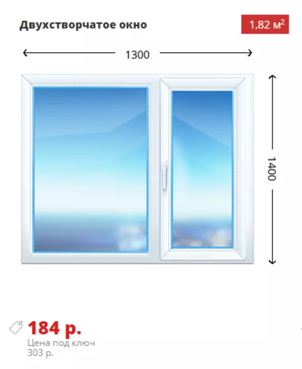 Трехстворчатое окно 1750х1400 KBE Эксперт 70 дешево 4