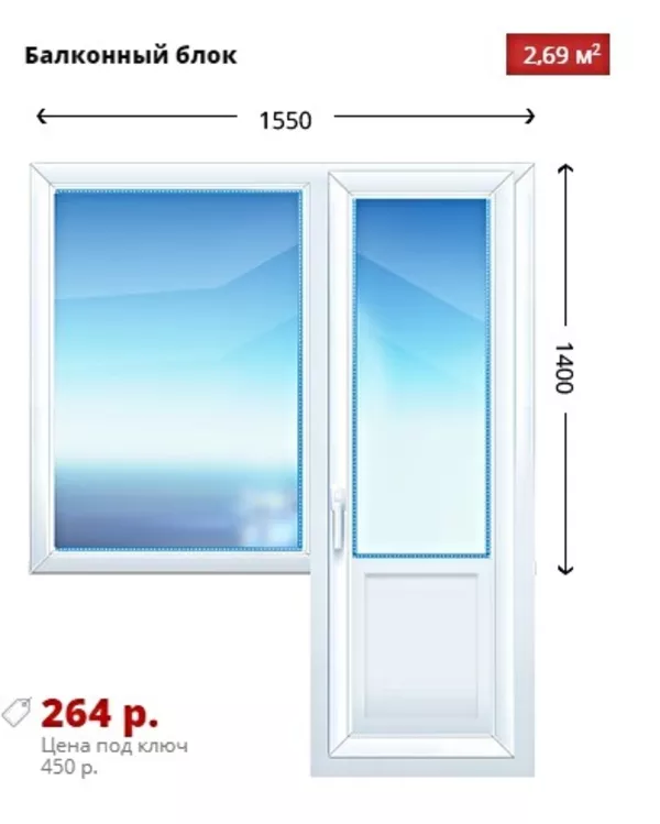 Двухстворчатое окно Kbe Эксперт 1300х1400 дешево . 3