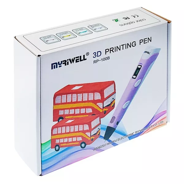 3D ручка MyRiwell RP-100B LCD (Оригинал) + пластик 5