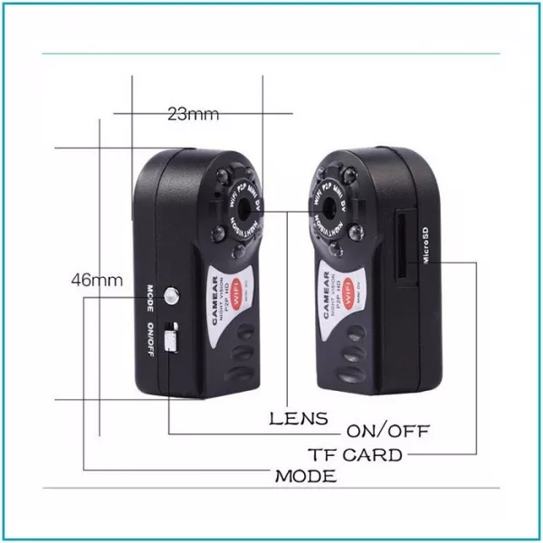 Камера Q7 Mini DV DVR Wi-Fi P2P с ночным видением 5