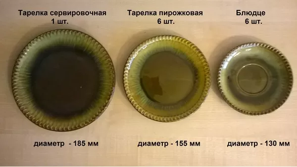 Набор чайный (кофейный) из керамики (22 предмета) на 6 персон 3