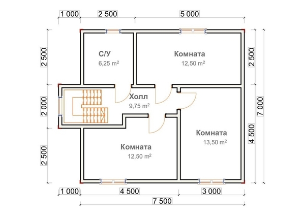 Каркасный Дом 7х10 под ключ по проекту Канада 2