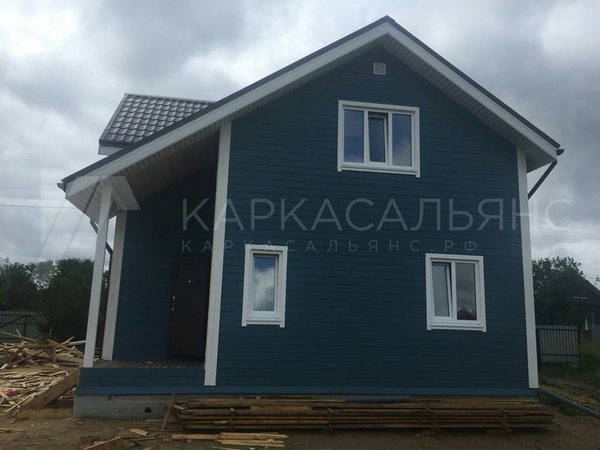 Каркасный дом под ключ 10х7, 5м по проекту Виктория 3