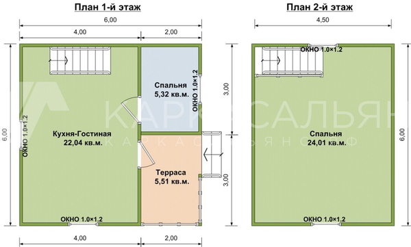 Дом 6х6 м из бруса по проекту Йохо под ключ 4