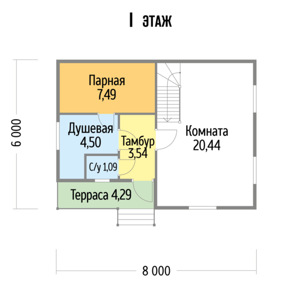 Баня из бруса 6х8 м проект Турку возможно под ключ 3