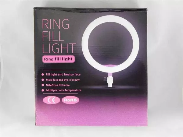 Кольцевая светодиодная лампа LED Ring 28 см  Пульт Штатив2.1М Держатель для телефона 4