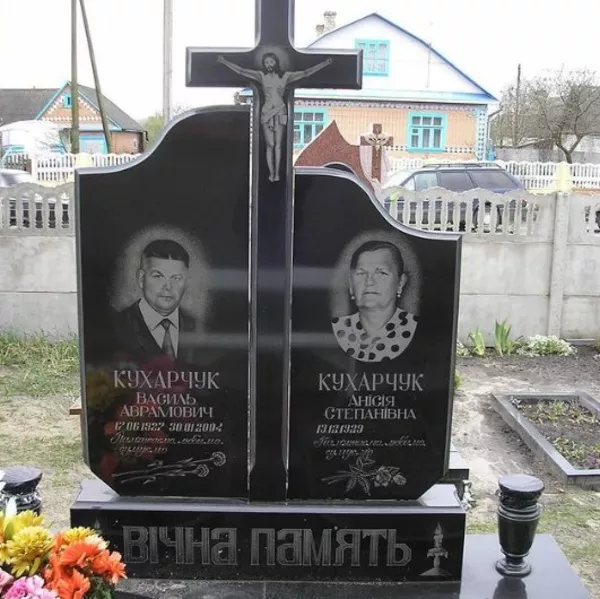 Двойной Памятник из гранита В-1 под ключ ул. Алтайская 66а 3
