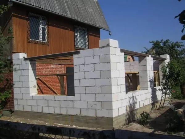 Строительство: Домов-Гаражей-Террас-Веранд из Блоков-Кирпича 5