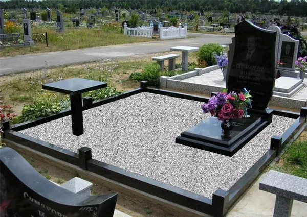 Благоустройство могил, мест захоронения.Установка памятника 6