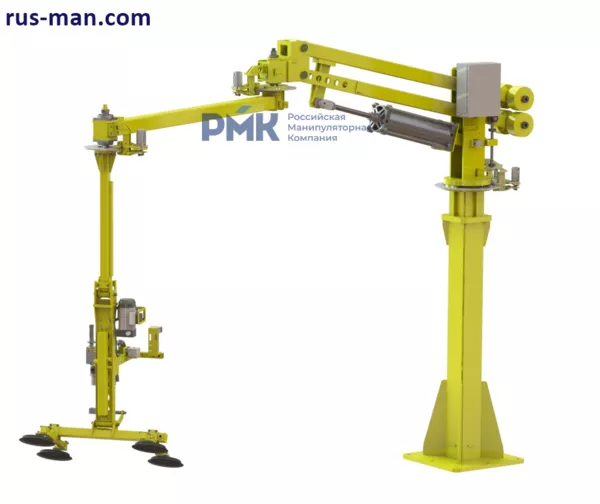 Манипулятор кран пневматический перенос грузов грузозахват 2