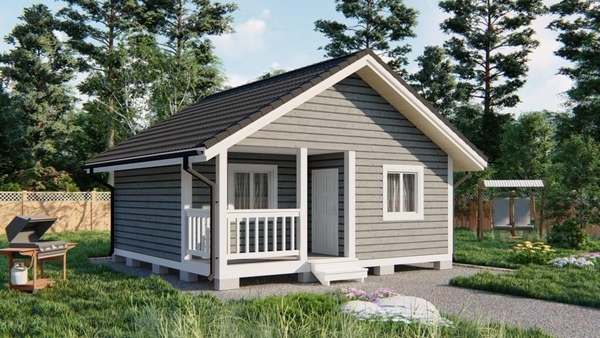 Каркасный дачный дом 6х6 2