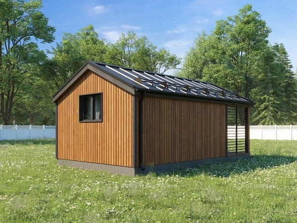 Каркасный дачный дом 7х4 м  2