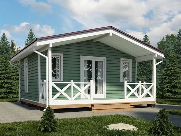 Каркасный дачный дом 6х6 м 