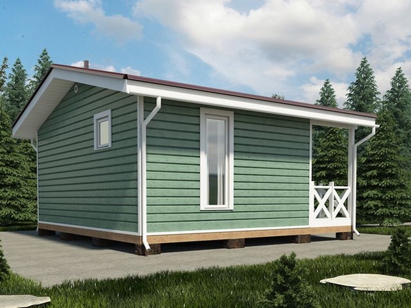 Каркасный дачный дом 6х6 м  2