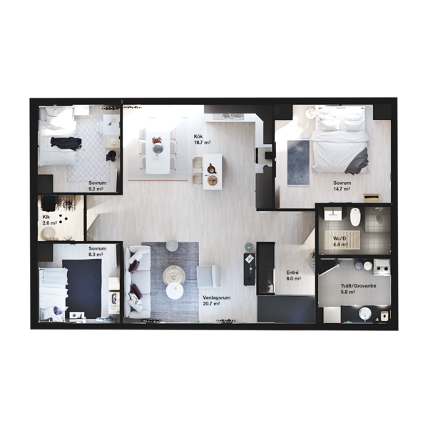 Каркасный дом 12, 6х7, 8 м 3