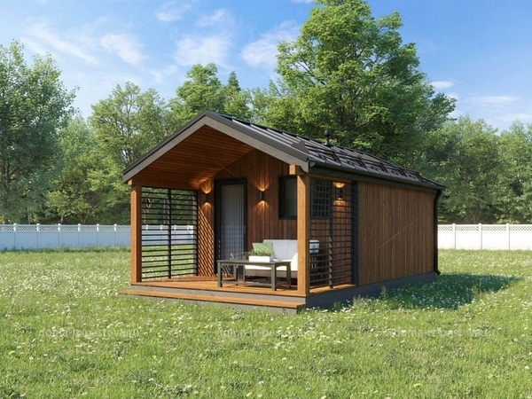 Каркасный дачный дом 7х4 м 