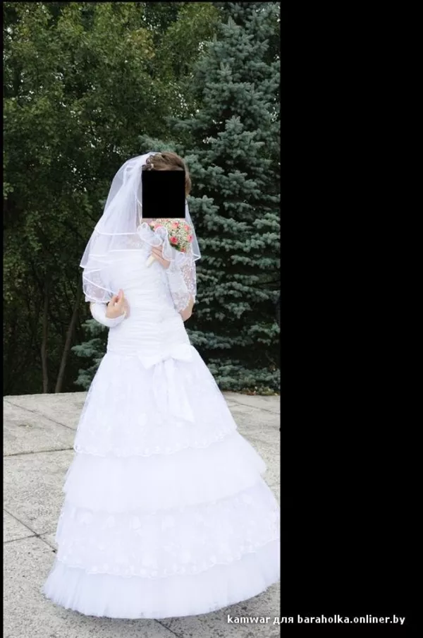 Белоснежное свадебное платье!!!