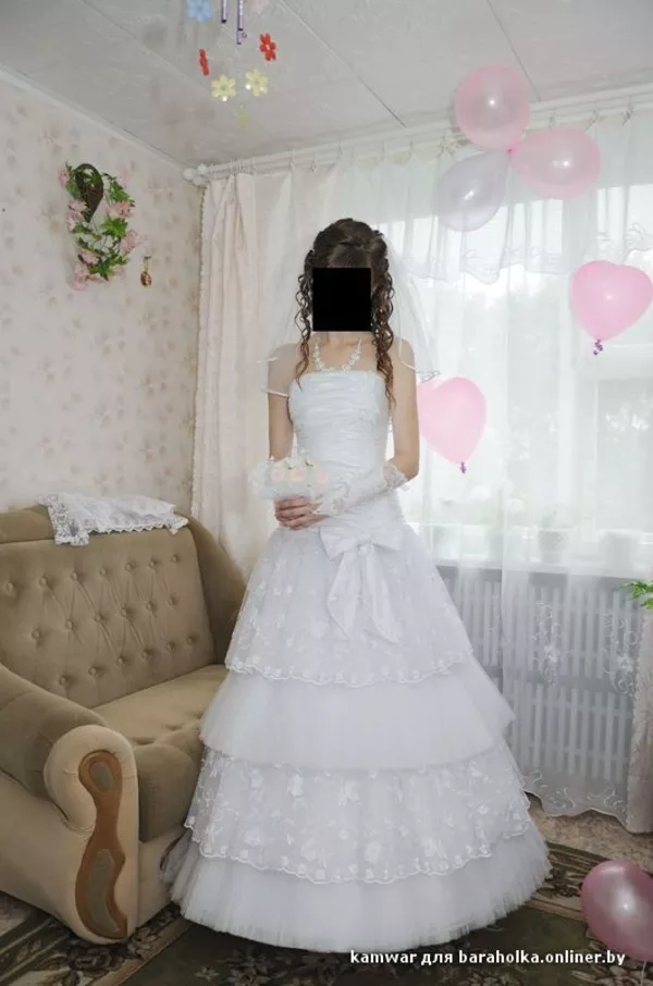 Белоснежное свадебное платье!!! 2