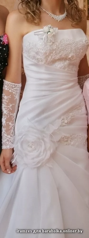 Свадебное платье, белое,  размер 44-46 ТОЛЬКО ПРОКАТ 2