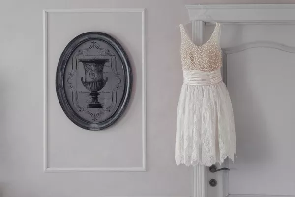 Короткое свадебное платье  3