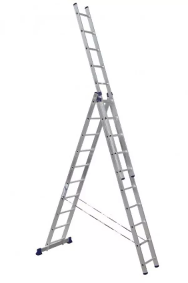 Лестница трёхсекционная монтажная алюминиевая 3x10 ступеней Н3 5310 Алюмет